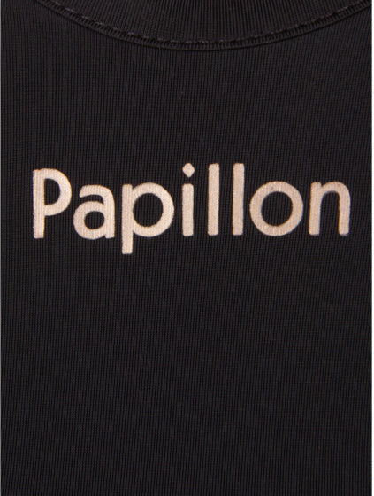 Papillon Fitness shirt s sl v-neck dames zwart maat XXL
