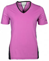 Papillon Sportshirt dames polyester elastaan roze zwart mt L