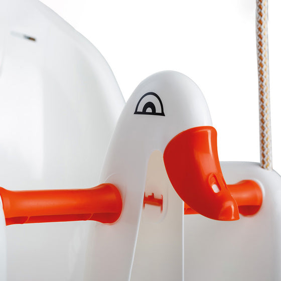 Paradiso toys Baby schommelzitje Zwaan wit oranje