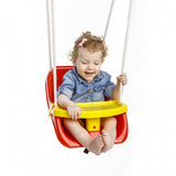 Paradiso toys Babyschommel met blad 2-in-1 Rood