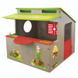 Paradiso toys Kiosk Speelhuis 139 x 118 cm Bruin groen rood