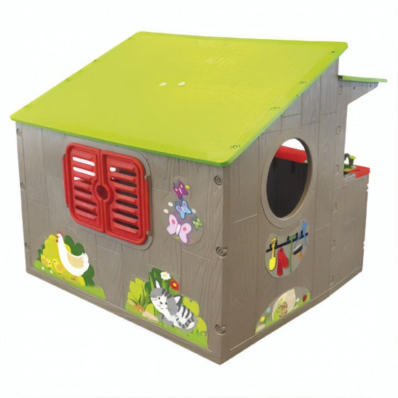 Paradiso toys Kiosk Speelhuis 139 x 118 cm Bruin groen rood