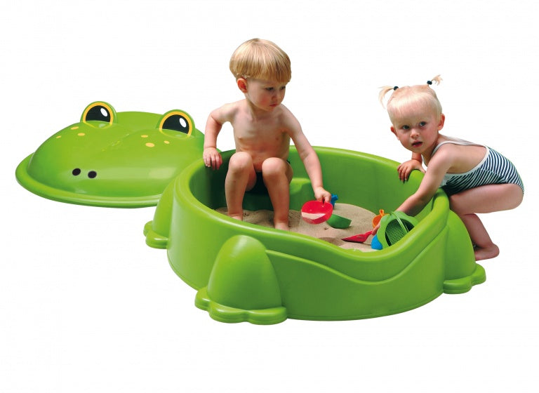 Paradiso toys Zandbak kikker 84 x 92 cm groen 2-delig