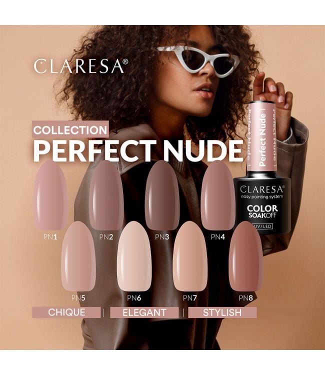 Claresa uv led gellak 5ml perfect nude 1