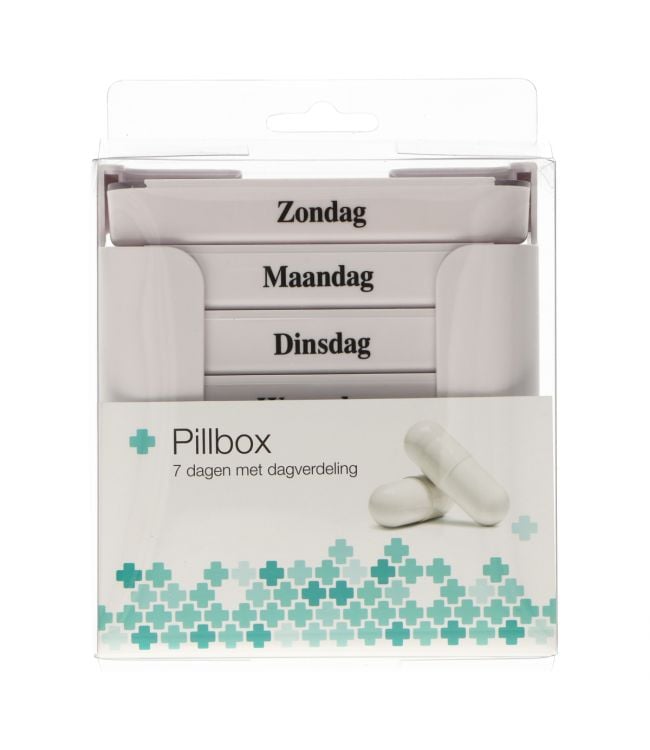 Jvdl pillendoos week 4 vakken per dag wit