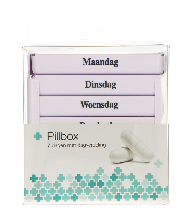 Jvdl pillendoos week 4 vakken per dag wit