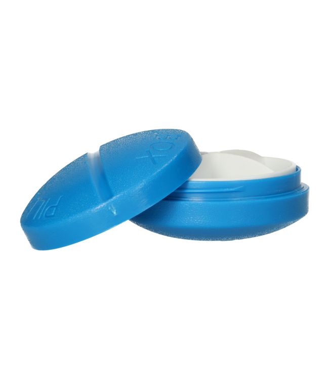 Jvdl pillendoos pillbox 4 vakken blauw