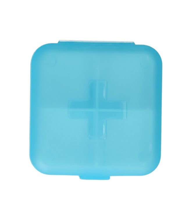 Jvdl pillendoos plus 4 vakken blauw