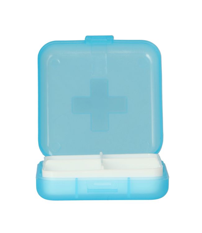 Jvdl pillendoos plus 4 vakken blauw