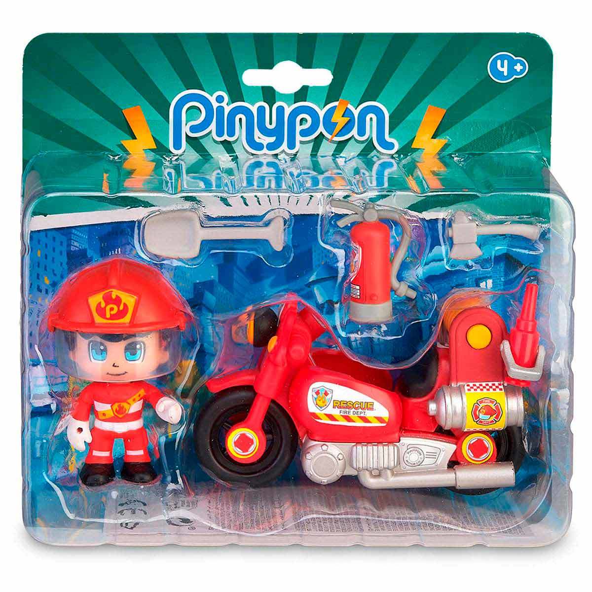 Famosa pinypon brandweer motor met brandweerman