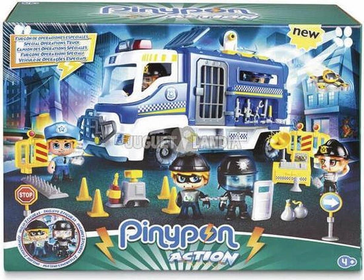 Famosa pinypon politie wagen met 2 speel figuren en 25 accessoires