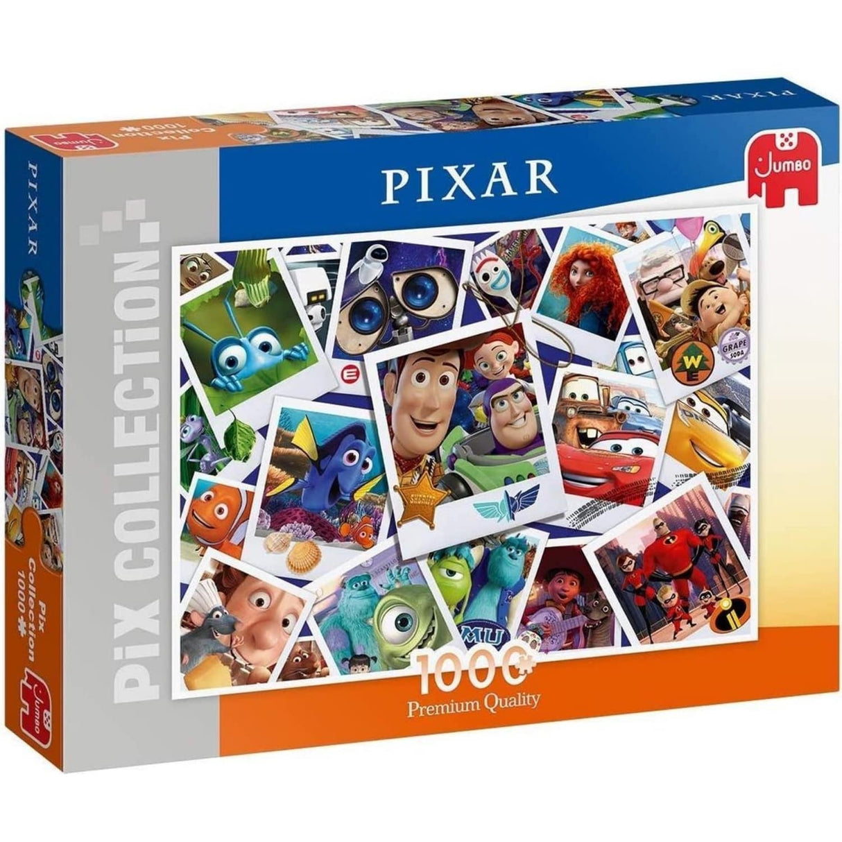 Jumbo puzzel - bekende figuren van disney pixar - 1000 stukjes