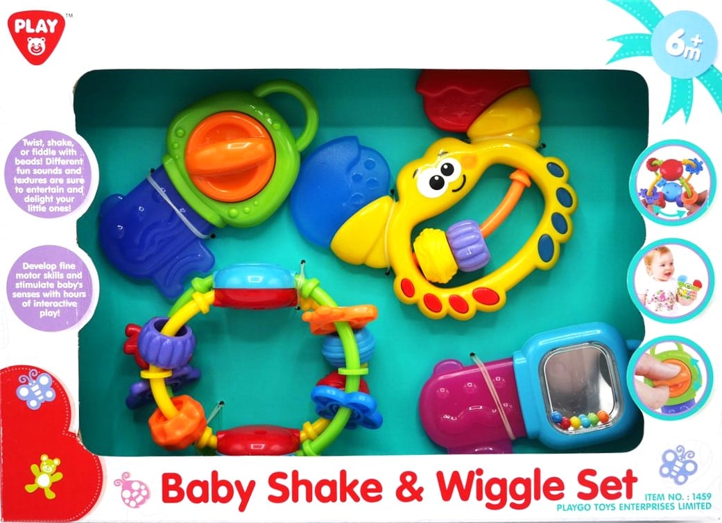 Playgo baby shake en wiggle 4-delig set met diverse geluidjes