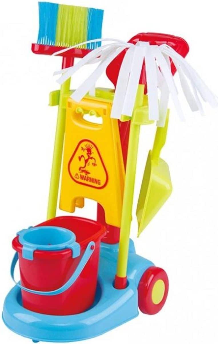Playgo schoonmaak wagen compleet met heel veel accessoires