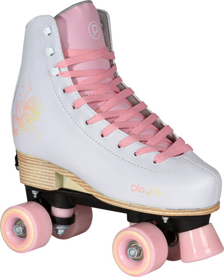 Playlife Adjustable rolschaatsen junior wit roze maat 35 38