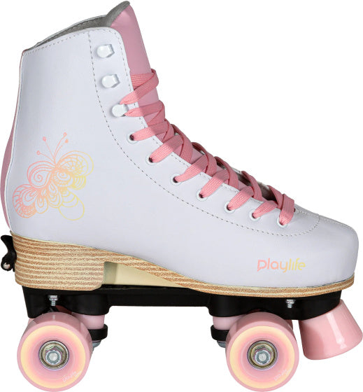 Playlife Adjustable rolschaatsen junior wit roze maat 35 38