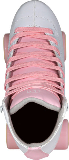 Playlife Adjustable rolschaatsen junior wit roze maat 35 38