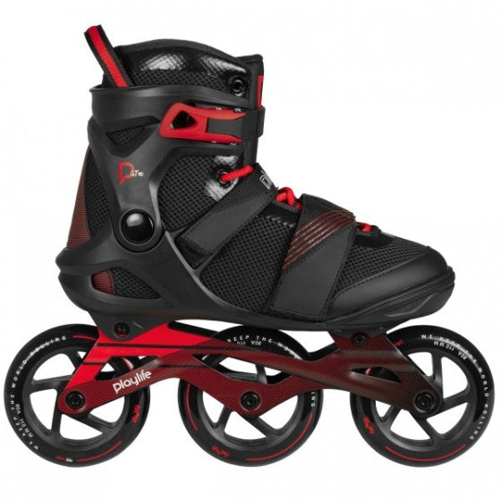 Playlife GT Black 110 inlineskates heren zwart rood maat 38