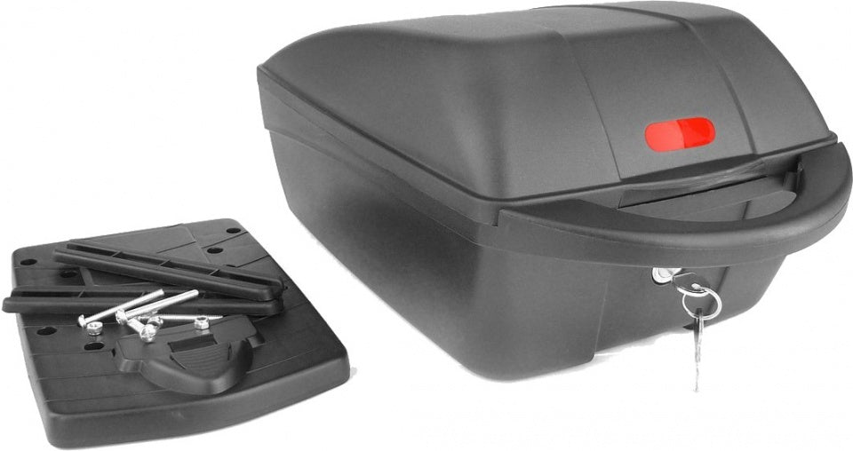 Topkoffer Polisport Luxe met quick release bagagedragerbevestiging - zwart