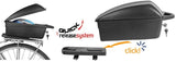 Topkoffer Polisport Luxe met quick release bagagedragerbevestiging - zwart