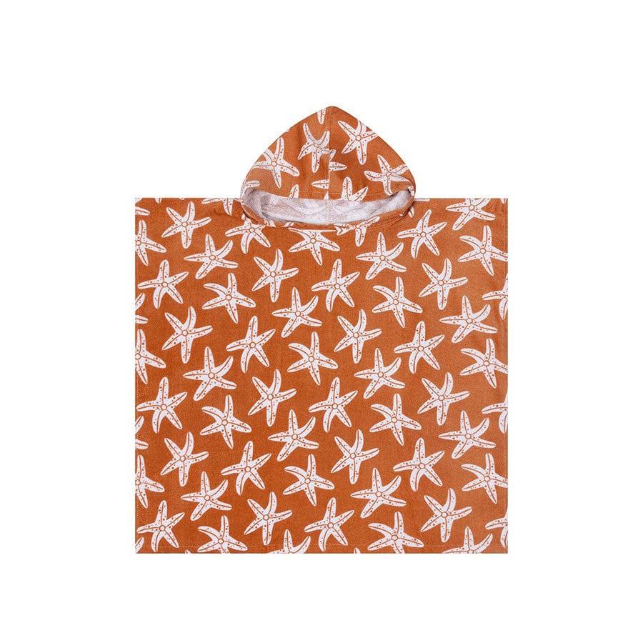 Seastar | oranje strandponcho 65 x 65 cm