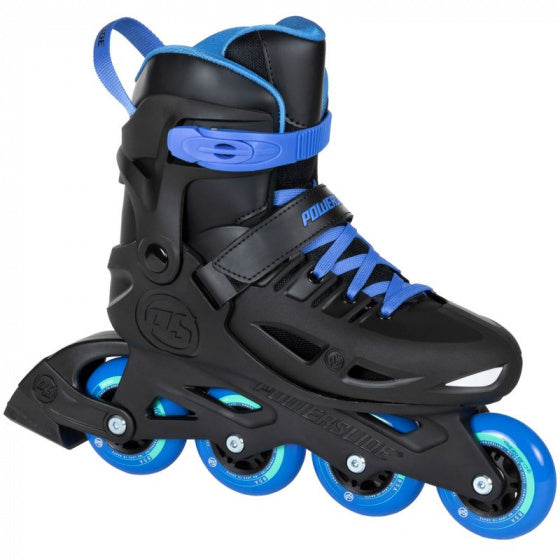 Powerslide One Stargaze inlineskates 85A zwart blauw maat 33 36