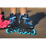 Powerslide One Stargaze inlineskates 85A zwart blauw maat 33 36