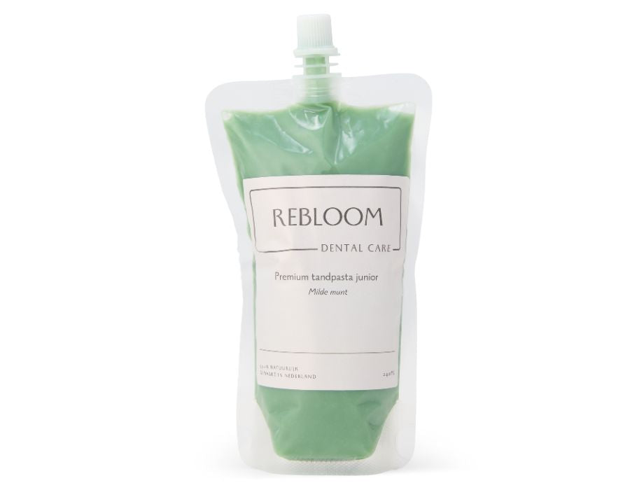 Rebloom care premium tandpasta junior refill - milde munt - 240 ml