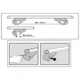 Menabo Dakdragerset aluminium 120 cm zilver