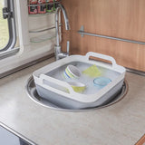 Proplus Afwasteil opvouwbaar 30 x 30 x 20 cm grijs wit
