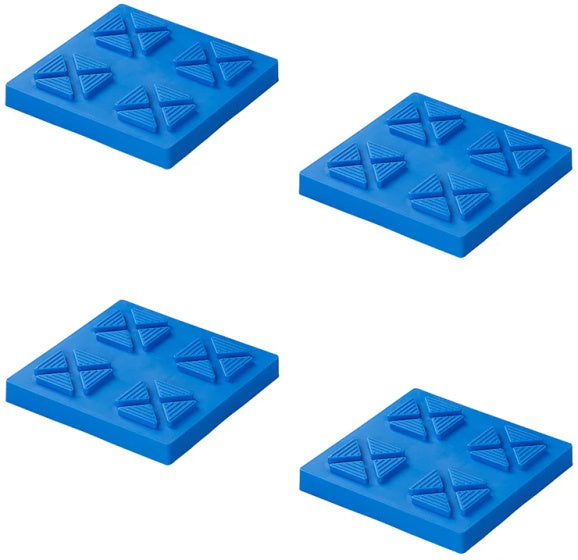 Proplus Onderlegplaten stapelbaar max. 1250 kg blauw 4 stuks