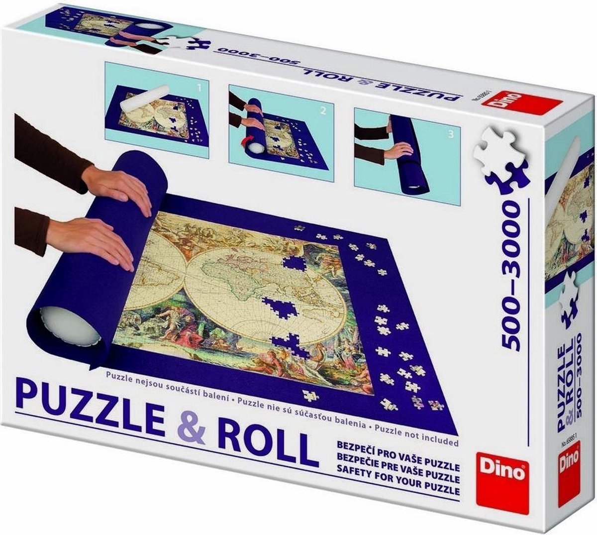 Dinotoys puzzle amp; roll - oprolbare puzzelmat voor 500 tot 3000 stukjes