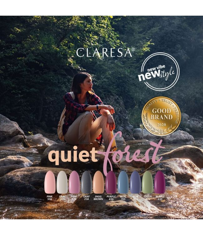 Claresa uv led gellak 5ml gray 218 quiet forest