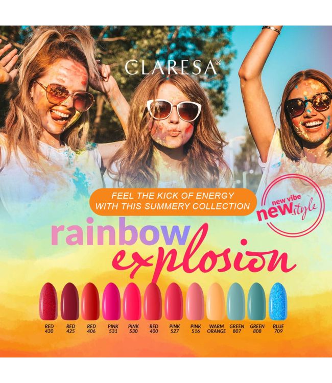 Claresa uv led gellak 5ml green 808 rainbow explosion