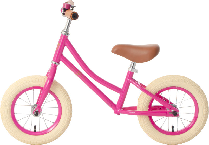 Rebel Kidz 12.5 , fuchsia. Met verstelbaar stuur en zadel