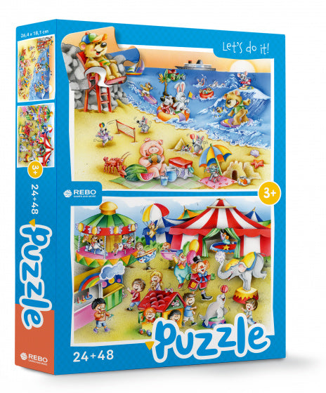 Rebo Productions Beach Circus legpuzzel junior 24 48 stukjes
