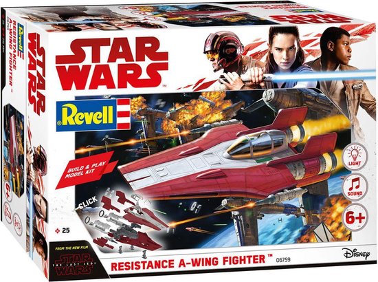 Revell resistance a-wing fighter, red