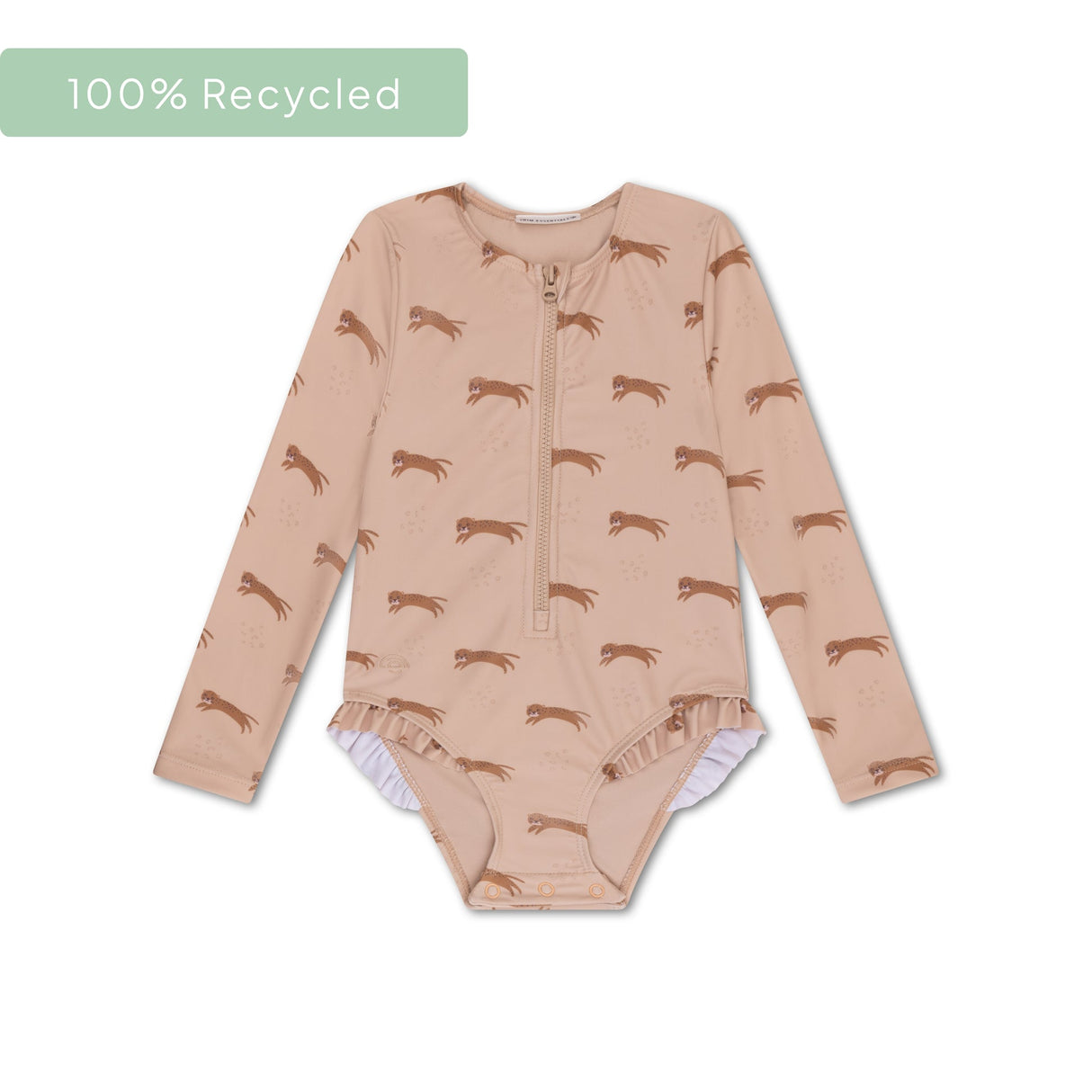 Roamer | beige meisjes uv badpak met lange mouwen