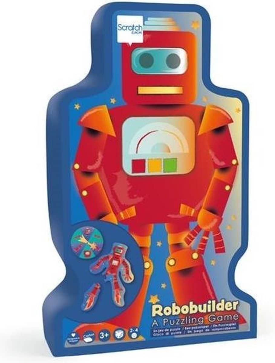 Dam scratch vormenpuzzel robot robobuilder