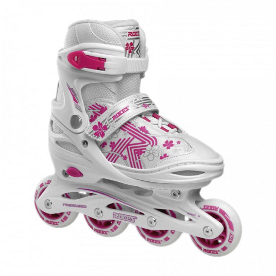 Roces Inline skates Jokey 3.0 softboot 82A wit roze mt 38-41