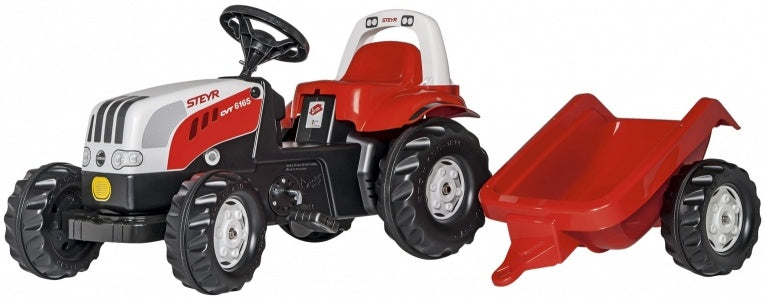 Rolly toys Traptractor RollyKid Steyr 6165 CVT junior rood wit