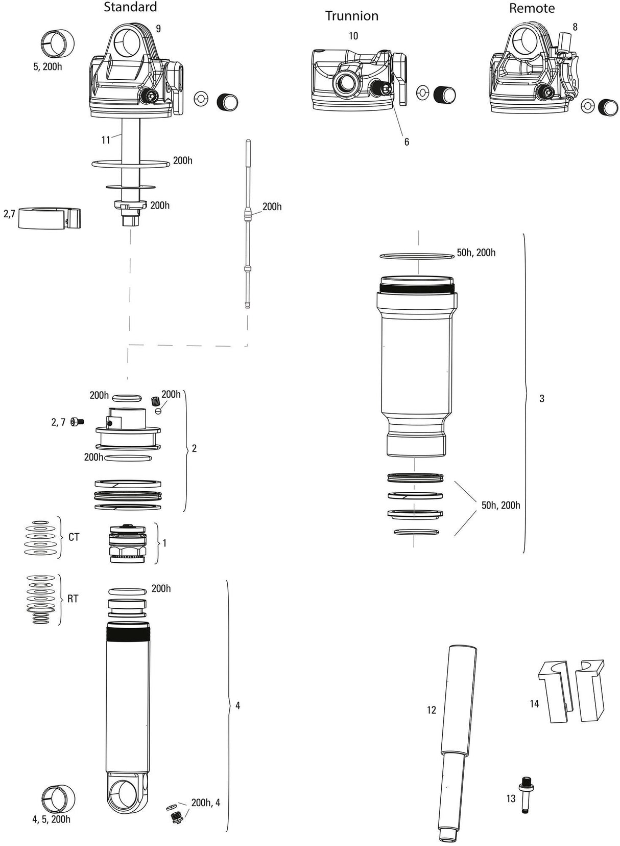 Rockshox schokdemper sidluxe ultimate rl mod. 23 rear shock rs sidluxe ult rl 145 x 27,5mm