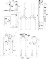 Rockshox verende voorvork paragon rl solo air 28 sus.fork paragon rl solo air 28