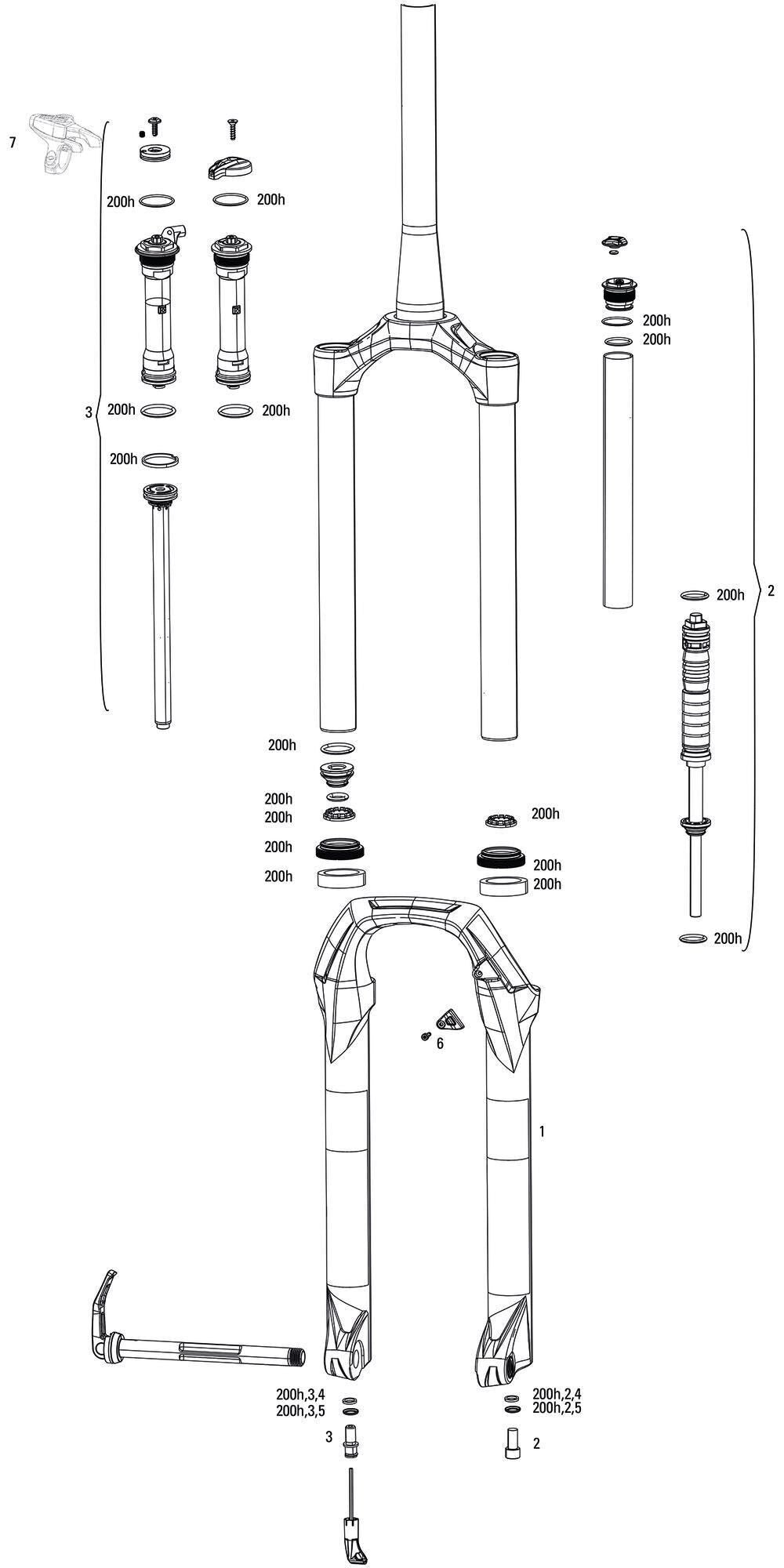 Rockshox verende voorvork judy gold rl 27,5 susp.fork rs judy gold rl 120mm oneloc black