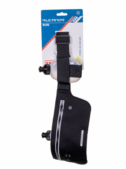 Rucanor Running heuptas 2 flessen unisex zwart