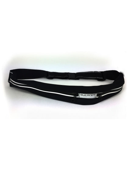 Rucanor Running mini heuptas met 2 ritsen unisex zwart onesize