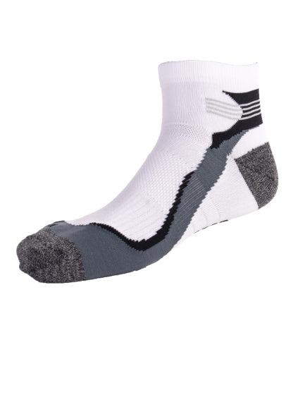 Rucanor Hardloopsokken kort 2-pack wit grijs maat 39-42