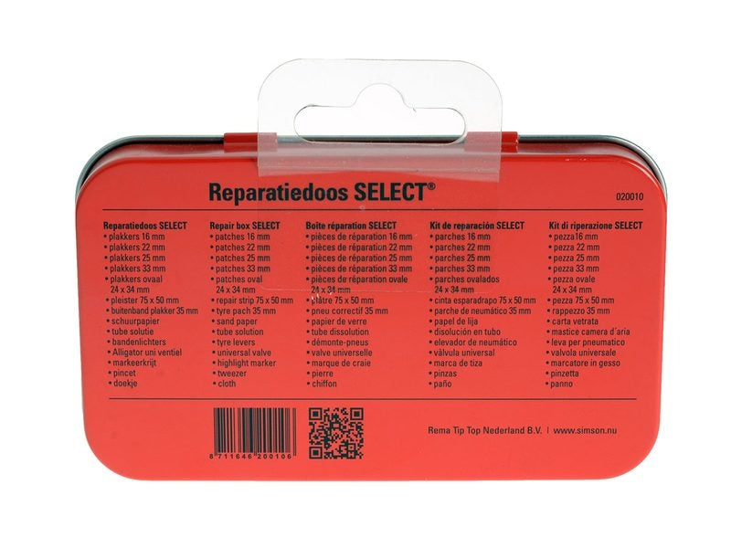 reparatiedoos Select 12,5 cm aluminium rood wit 23-delig