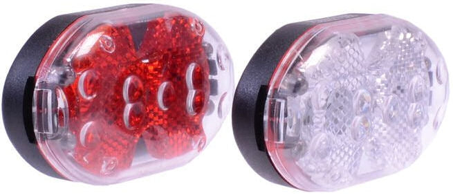 verlichtingsset batterij led zwart rood