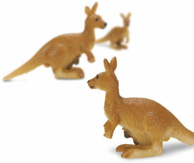 Safari Kangoeroes speelset 2,5 cm bruin 192-delig